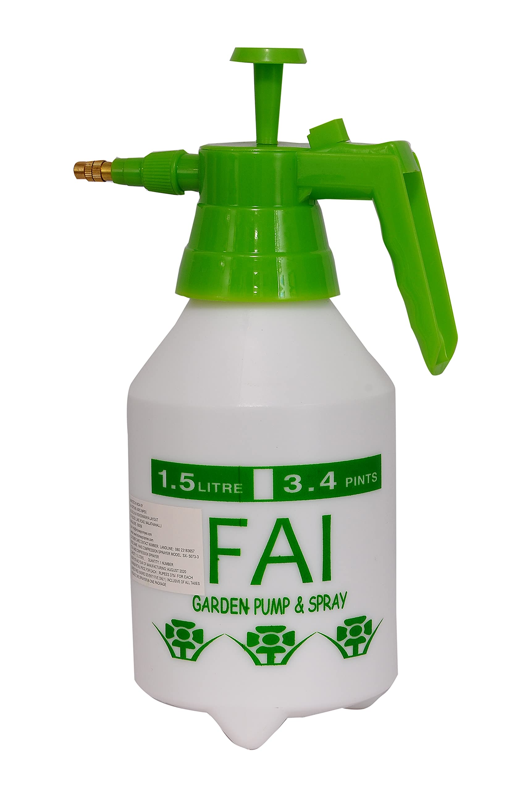 Natures Plus FAI Garden Pump Pressure Sprayer Lawn Sprinkler Water Mister Spray Bottle for Herbicides, Pesticides, Fertilizers, Plants Flowers 1.5 Liter Capacity (Multicolor) (B097TSXRTP) Amazon Price History, Amazon Price Tracker