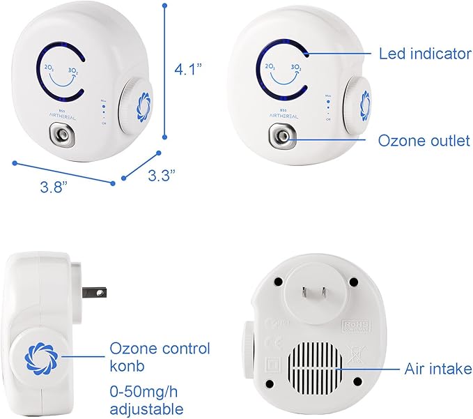 Generador de Ozonos Airthereal B50 Purificador de Aire Mini 320 ft² miniatura 8