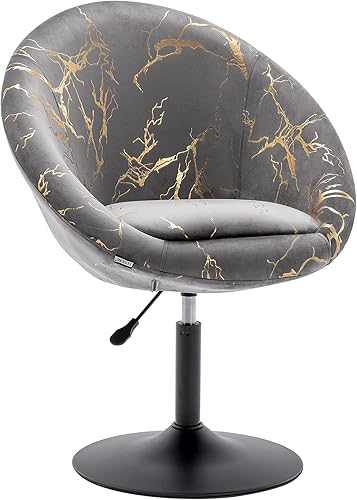 DUHOME Silla decorativa moderna, silla giratoria de tocador, silla de maquillaje con tela bronceadora, silla de salón de altura ajustable, silla de
