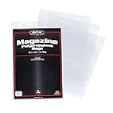 Magazine Bags - 1 Pack of 100 | Acid-Free, Crystal Clear Polypropylene Sleeves for Archival-Quality Storage of Collectible Magazines | Protect and Showcase Your Valuable Comic Book Collection
