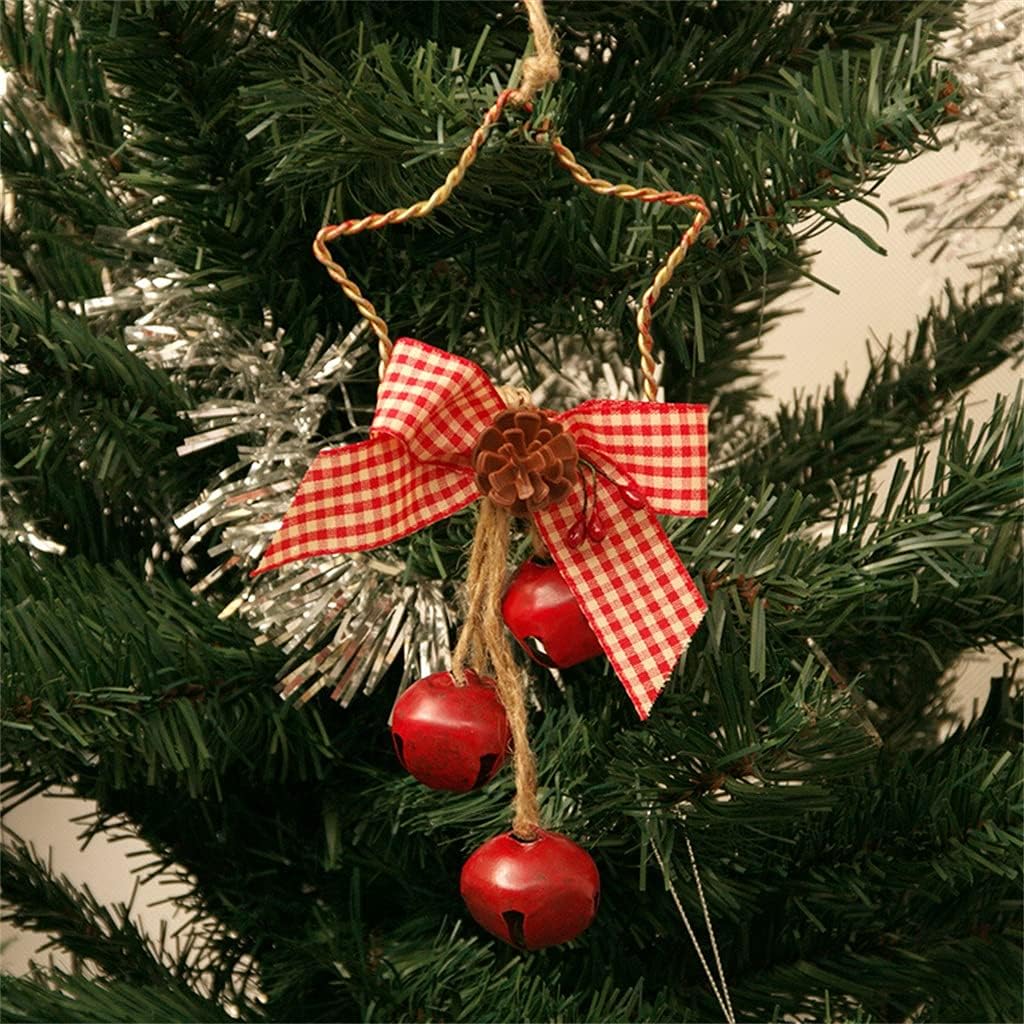 2pc Christmas Supplies Bells Old Retro Mini Pendants Christmas Tree Decoration Small Bells (Color : Red Size : 9.5 * 3 * 19.5cm)