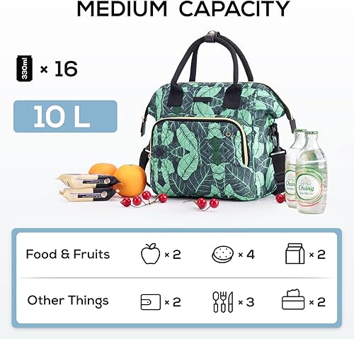 Miniatura 2 de TOURIT Paquete de bolsa de almuerzo aislada con 4 paquetes de hielo, combinación perfecta