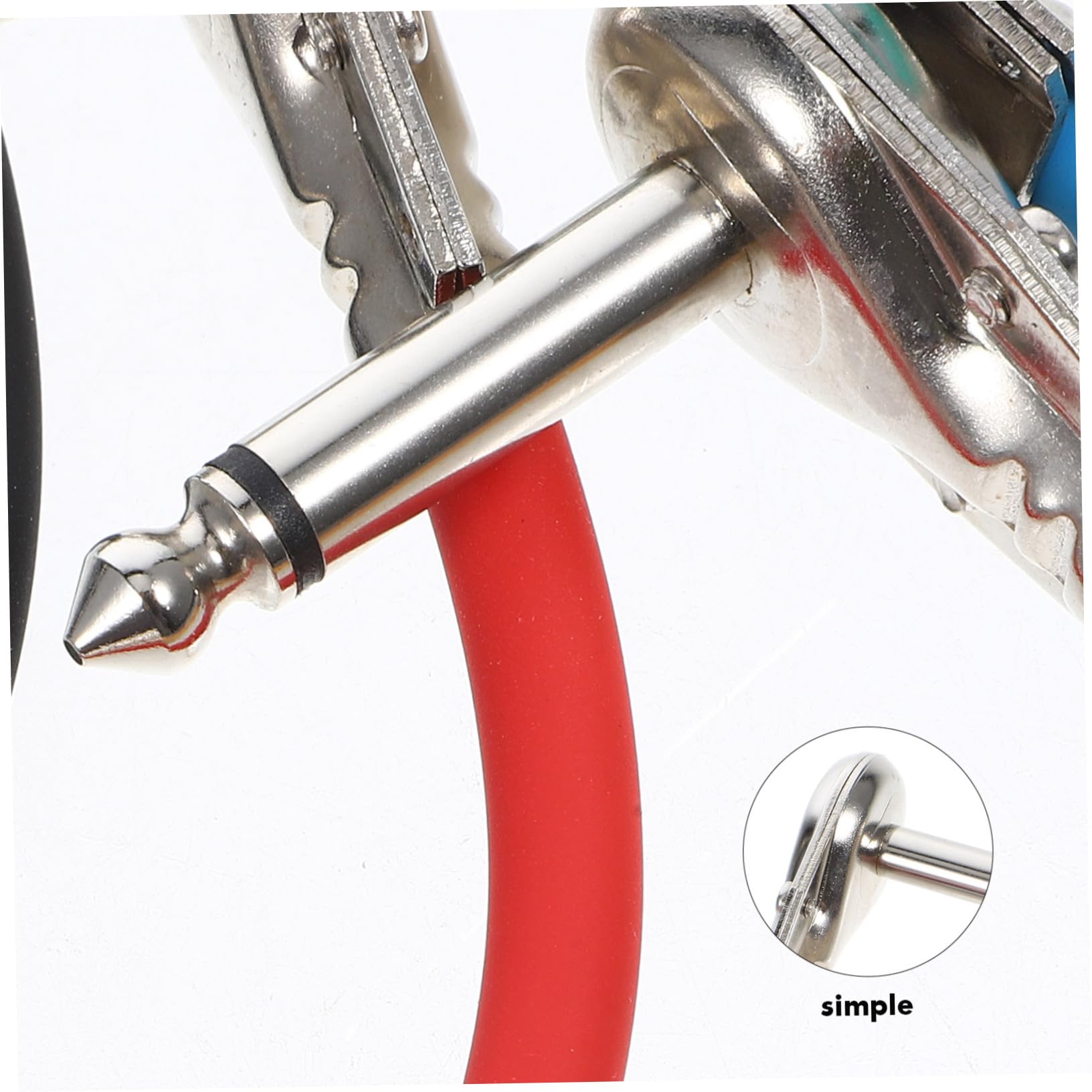 TOYANDONA Cables de Conexión para Guitarra de 6, 35mm, 6 Piezas | Pu y Cobre, Formato Plano de 15cm, Diseño Plug-and-play para Espacios Reducidos