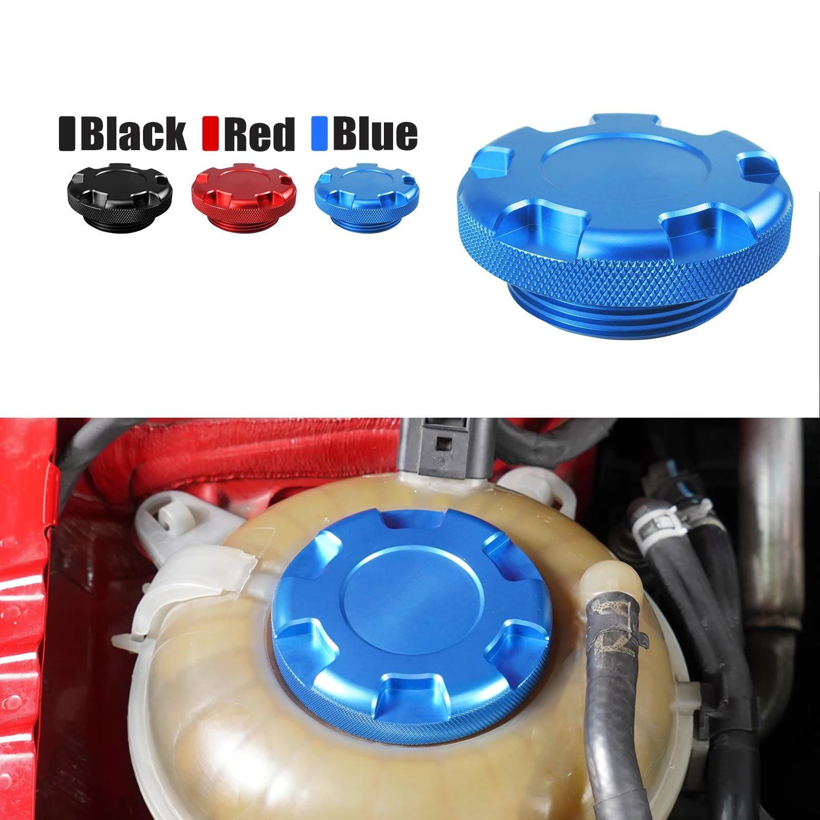IBNA Coche OEM 3C0121321 Tapa del Radiador De Refrigerante para A3 8V 8Y S3 8V TT RS3 8Y Q3 Accesorio(Azul)