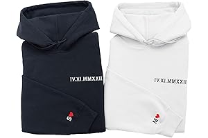 Personalized Couple's Roman Numeral Hoodies - A Timeless Symbol of Your Love