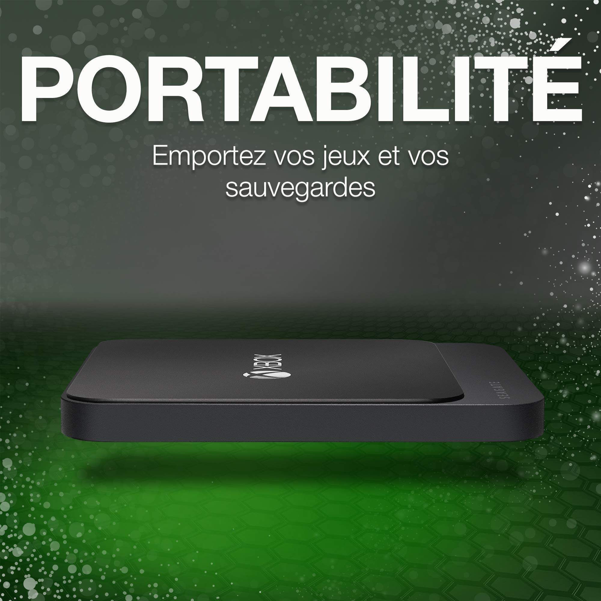 Seagate Game Drive SSD for Xbox, 500 Go, SSD, Disque dur externe portable USB 3.0 – Conçu pour Xbox One, abonnement de 2 mois à Xbox Game Pass et services Rescue valables 2 ans (STHB500401)