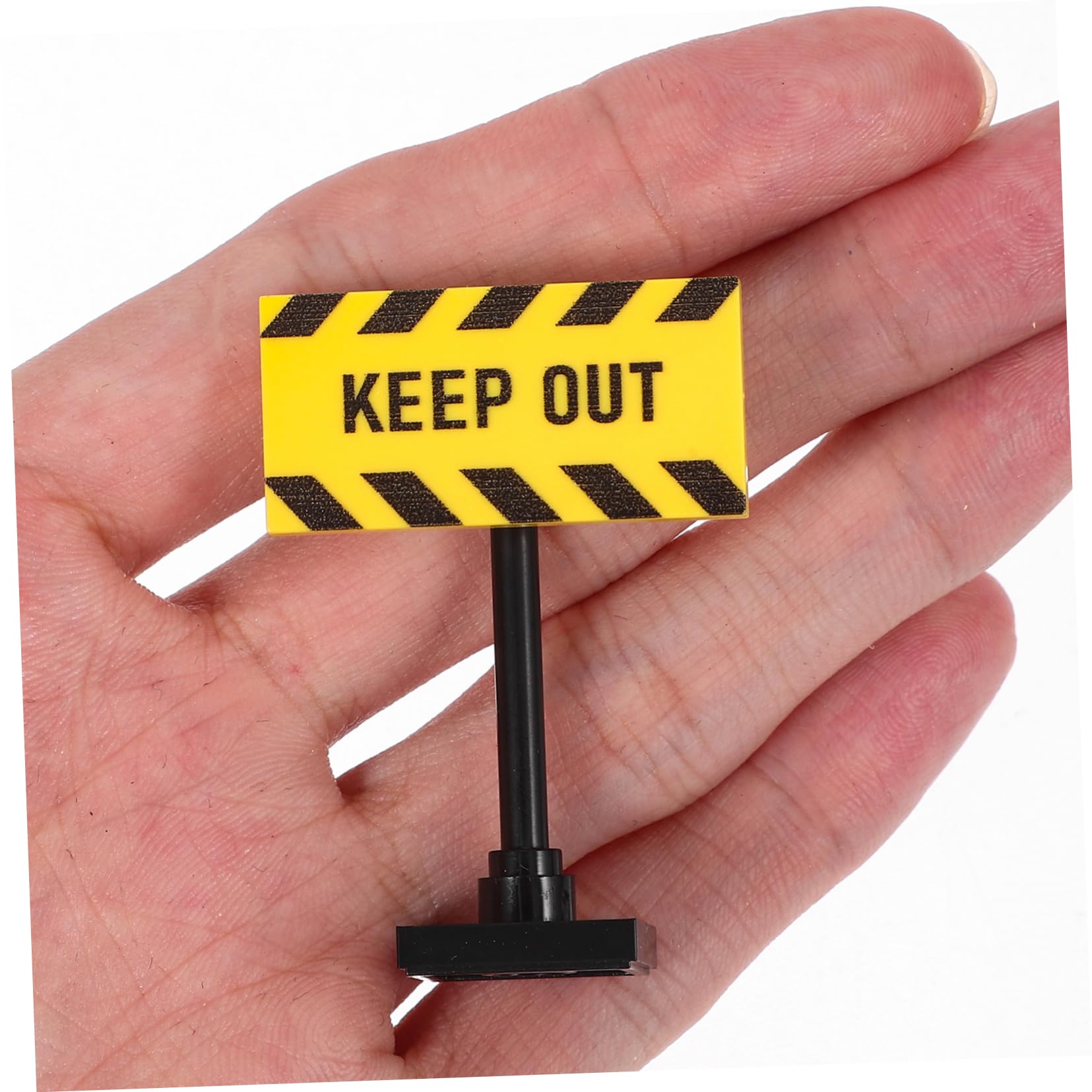 SUPVOX Mini Traffic Warning Signs: Building Bricks Set, 6Pcs Road Safety Educational Toy Accessories for Kids Diy Street Model Play - Image 3