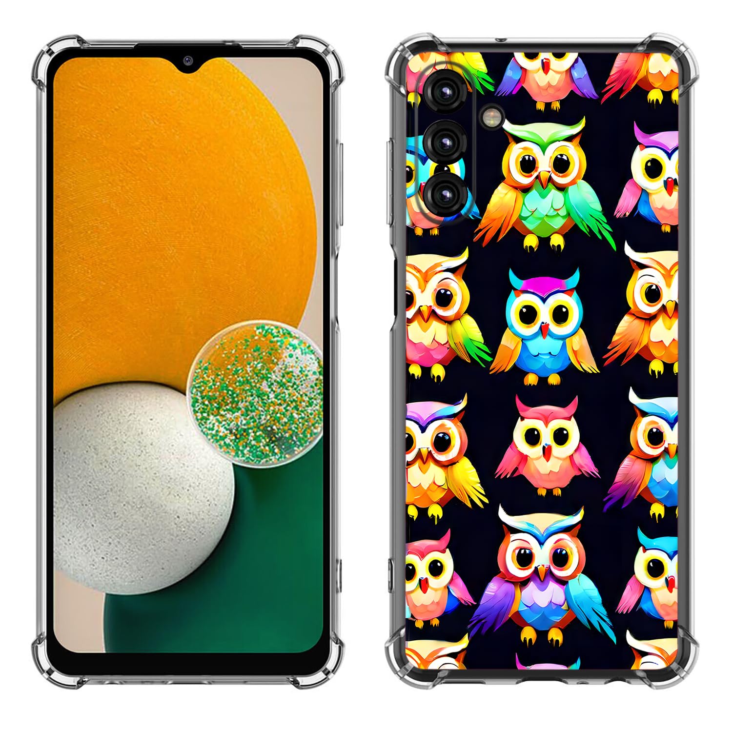 Beaucov Galaxy A15 5G Case,Attractive Colorful Owls Drop Protection Shockproof Case TPU Full Body Protective Scratch-Resistant Cover for Samsung Galaxy A15 5G