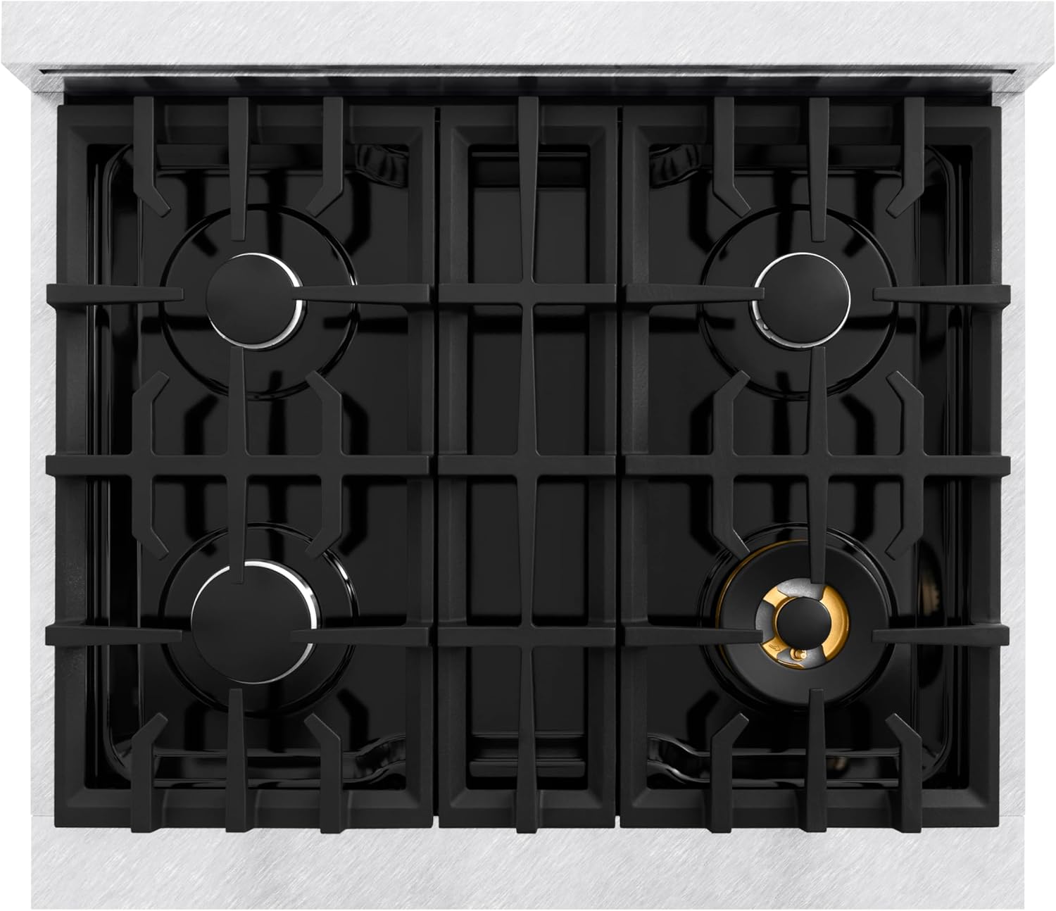 ZLINE 30 in. 4.2 cu. ft. Classic Gas Range with 4 Burner Cooktop and Convection Gas Oven in Satin Stainless Steel (CGRS-30)