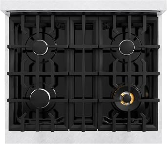 ZLINE 30 in. 4.2 cu. ft. Classic Gas Range with 4 Burner Cooktop and Convection Gas Oven in Satin Stainless Steel (CGRS-30)