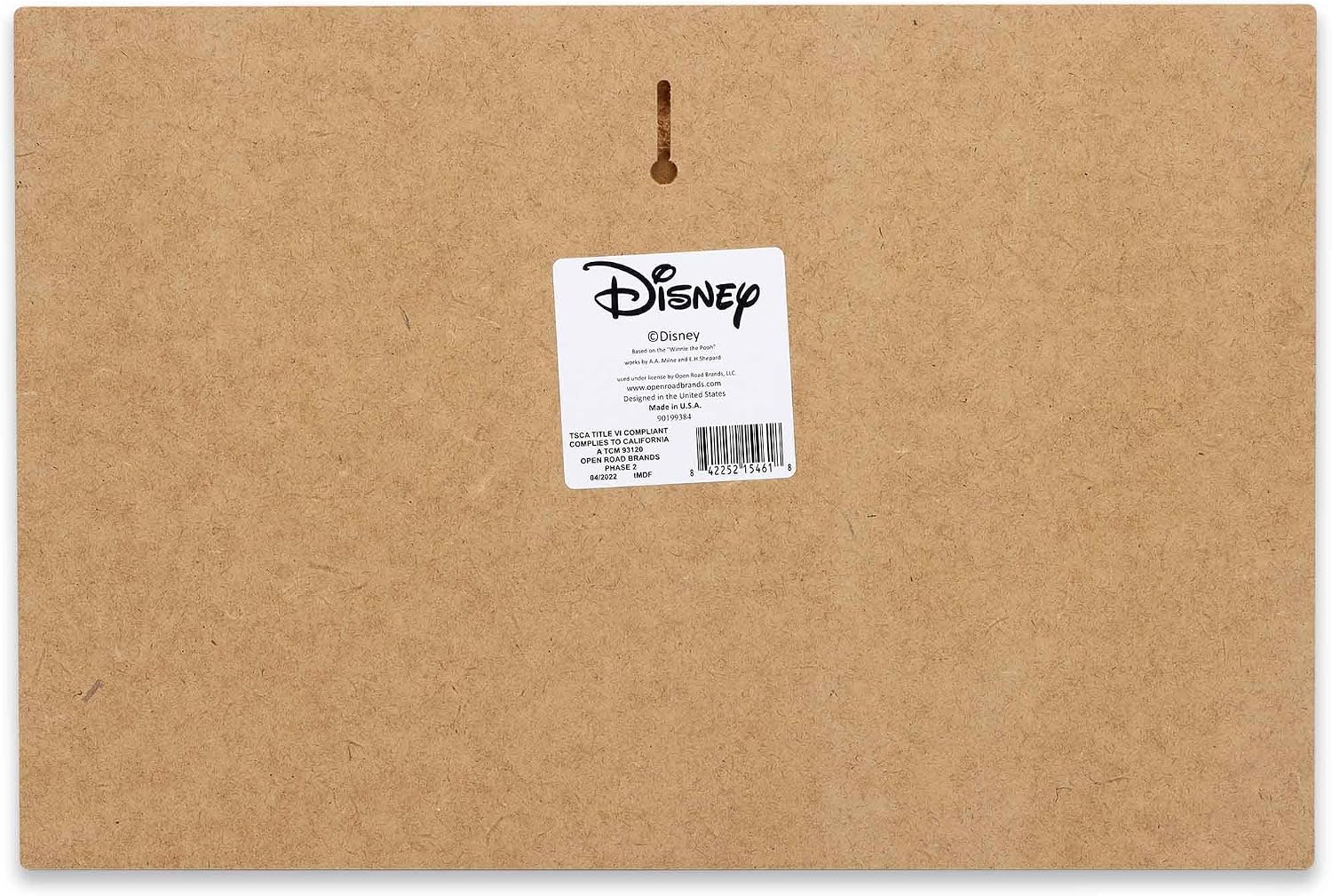 Open Road Brands Disney Winnie the Pooh Room in Your Heart Nostalgic Wood Wall Decor For Nursery, Bedroom or Play Room