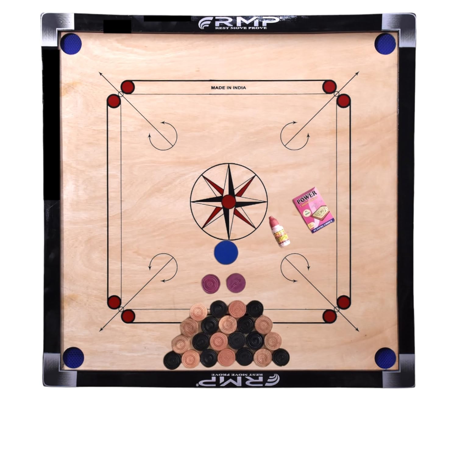 Buy RMP Carrom Board 32 inch Full Size for Adults Premium Glossy Finish