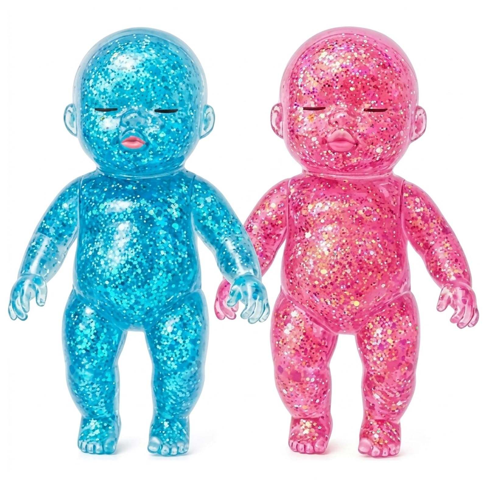 2 PCS Baby Squishy, Squishy Baby Fidget Sensory Tools for Stress Relief and Focus, Portable Decorations for Office Desk Car Travel Use, Soft Squeeze Sensory Ornament with Slow Rise Feature