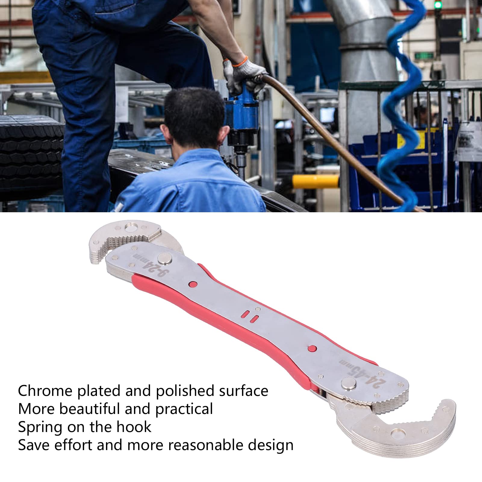 Amazon.co.jp: モンキースパナ、自動ラチェット9‑45mm（5 / 16in