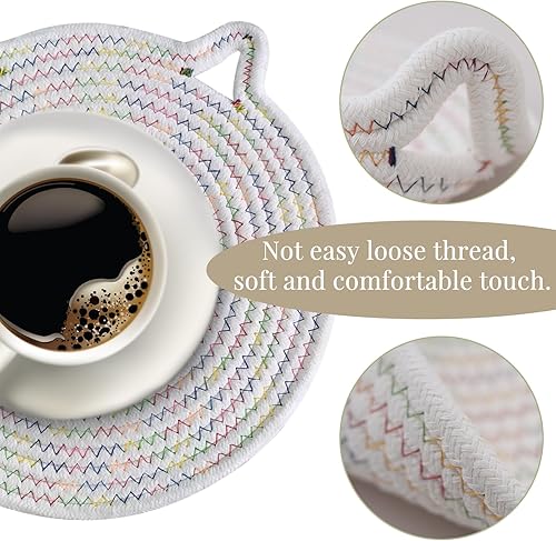 Miniatura 3 de JeogYong Juego de 4 manteles individuales ovalados de 12 x 12 pulgadas, lavables, resistentes al calor, para mesas de comedor, decoración de