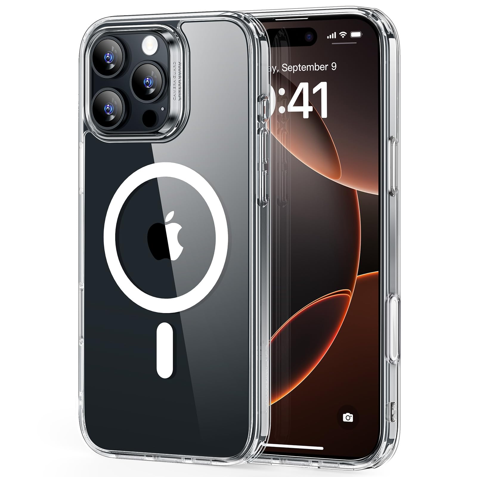 ESR für iPhone 16 Pro Max Hülle mit Kamerasteuerung Capture Button, Kompatibel mit Magsafe, Handyhülle für iPhone 16 Pro Max Case, Anti-Vergilbung, Zertifizierter Militärschutz Starke Stoßfest, Klar