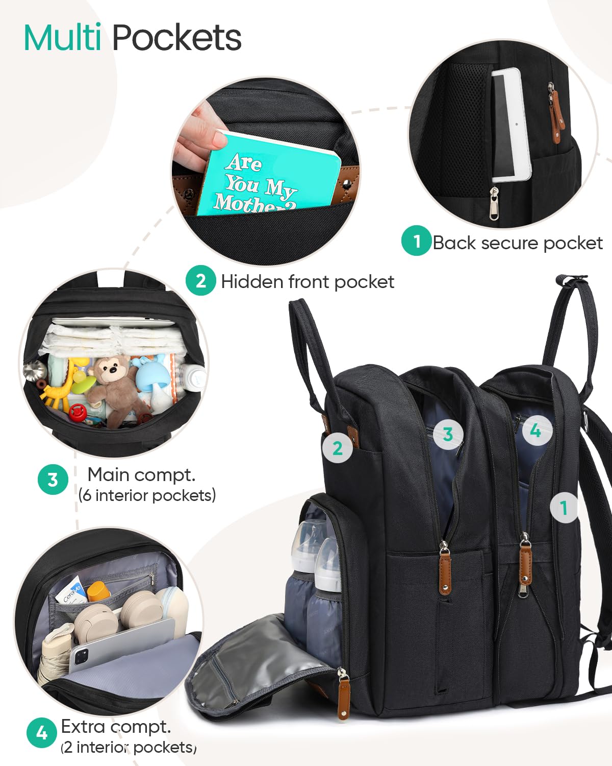 55l molle backpack laptop 55L Molle Backpack for Hiking, Black
