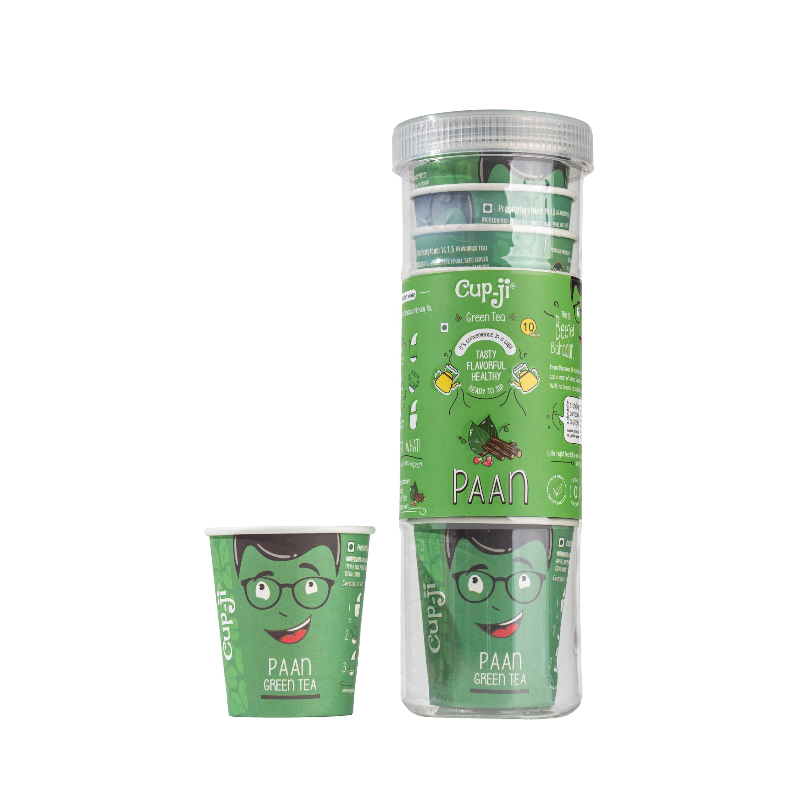 Cup-Ji Paan Green Tea Cups | Instant Whole Leaf Tea with Fennel & Rose | Sweet & Refreshing, Non-Bitter, Zero-Calorie Mouth Freshener Tea | Healthy Green Tea - Pack of 10 Cups (B0D2DL16MS) Amazon Price History, Amazon Price Tracker