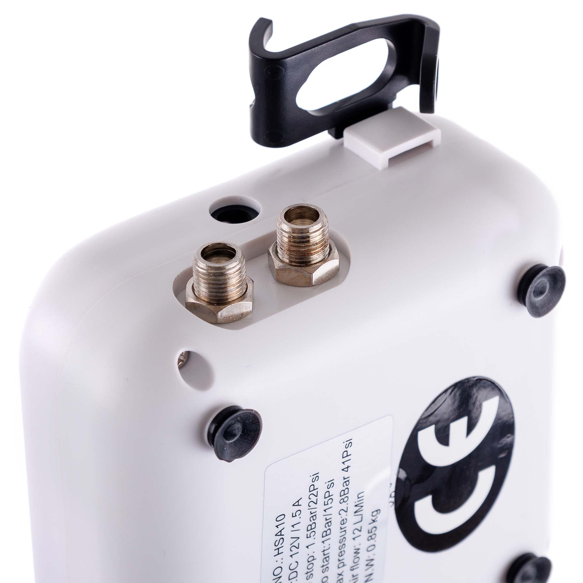 TC TECHNIC - Compressore per Aerografo - Senza Olio, Silenzioso - con 2 Tubi da 1,7m e 2 Pistole per Aerografo - Avvio/Arresto Automatico - Controllo Elettronico Della Pressione - Bianco
