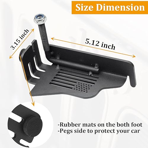 Miniatura 3 de NUEVA ACTUALIZACIÓN Pedal de respaldo sin puerta delantera de Estados Unidos, panel de patada de acero negro para accesorios Jeep Wrangler JK JKU JL