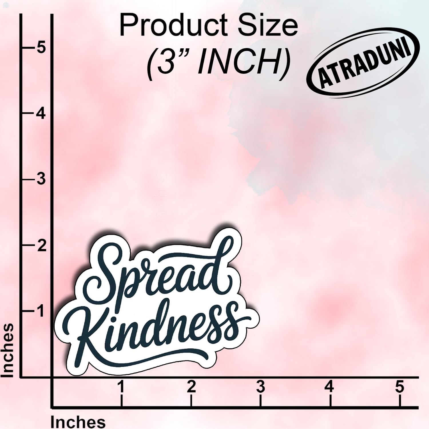 (3Pcs) Spread Kindness Stickers Inspirational Positive Quote Motivational Kindness Gifts Waterproof Vinyl Decals for Laptop Water Bottle Car Size 2.5" x 3" image 2