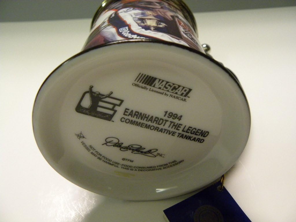 Franklin Mint 6" Tall Tankard / Stein #3 Earnhardt Sr. 1994 Champion Commemorative.