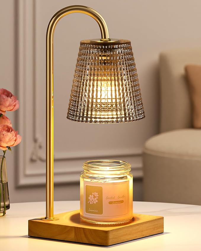 Hong-in Candle Warmer Lamp with Timer Dimmer,Birthday Gifts for Women Mom Sister,House Warming Gifts New Home Room Decor,Vintage Wax Warmer for Scented Wax Jar Candles