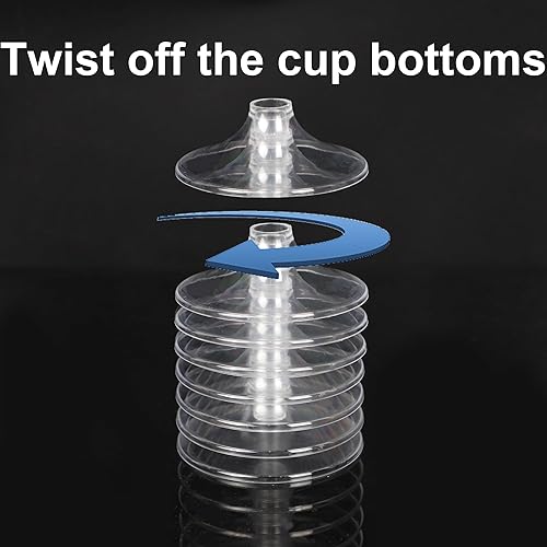 Miniatura 4 de Zcaukya 100 copas de champán de plástico, 4.5 onzas, vasos duros desechables transparentes con borde dorado, copas de champán de plástico para