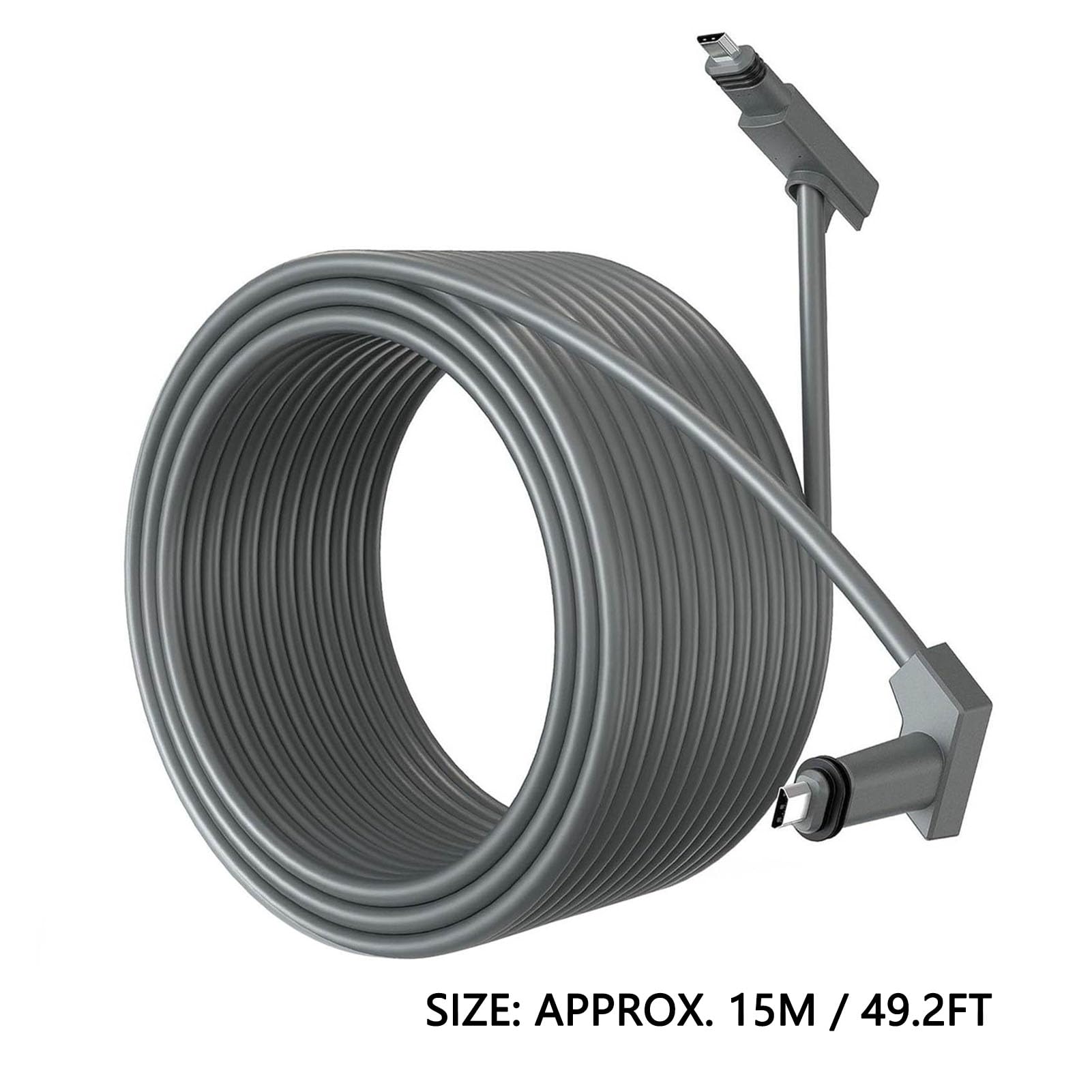 Cavo Sostitutivo, Prolunga Satellitare V2 Rettangolare da 49,2 Piedi con IP68 e Cappucci Protettivi, per Antenna e Router Gen 2