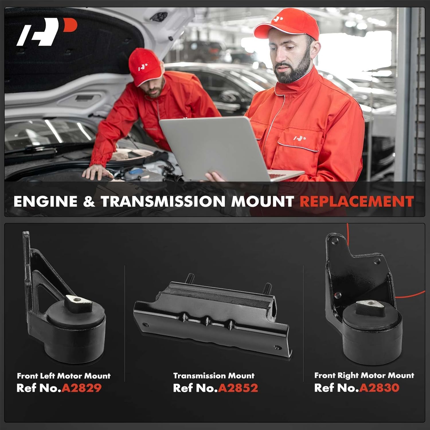 A-Premium 3PCS Engine Motor Mount and Transmission Mount Kit Compatible with Dodge Ram 1500 1994-2001, Ram 2500 1994-2002, Ram 3500 1994-2002, 3.9L 5.2L 5.9L 8.0L, Replace# 52020228AB