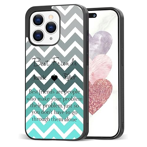 Customized Name Phone Cases Hipster Infinity Chevron for Best Friends Girls Boys Women Protective Phonecase Applicable to Pixel 4 5 6 7 Pro A XL LG