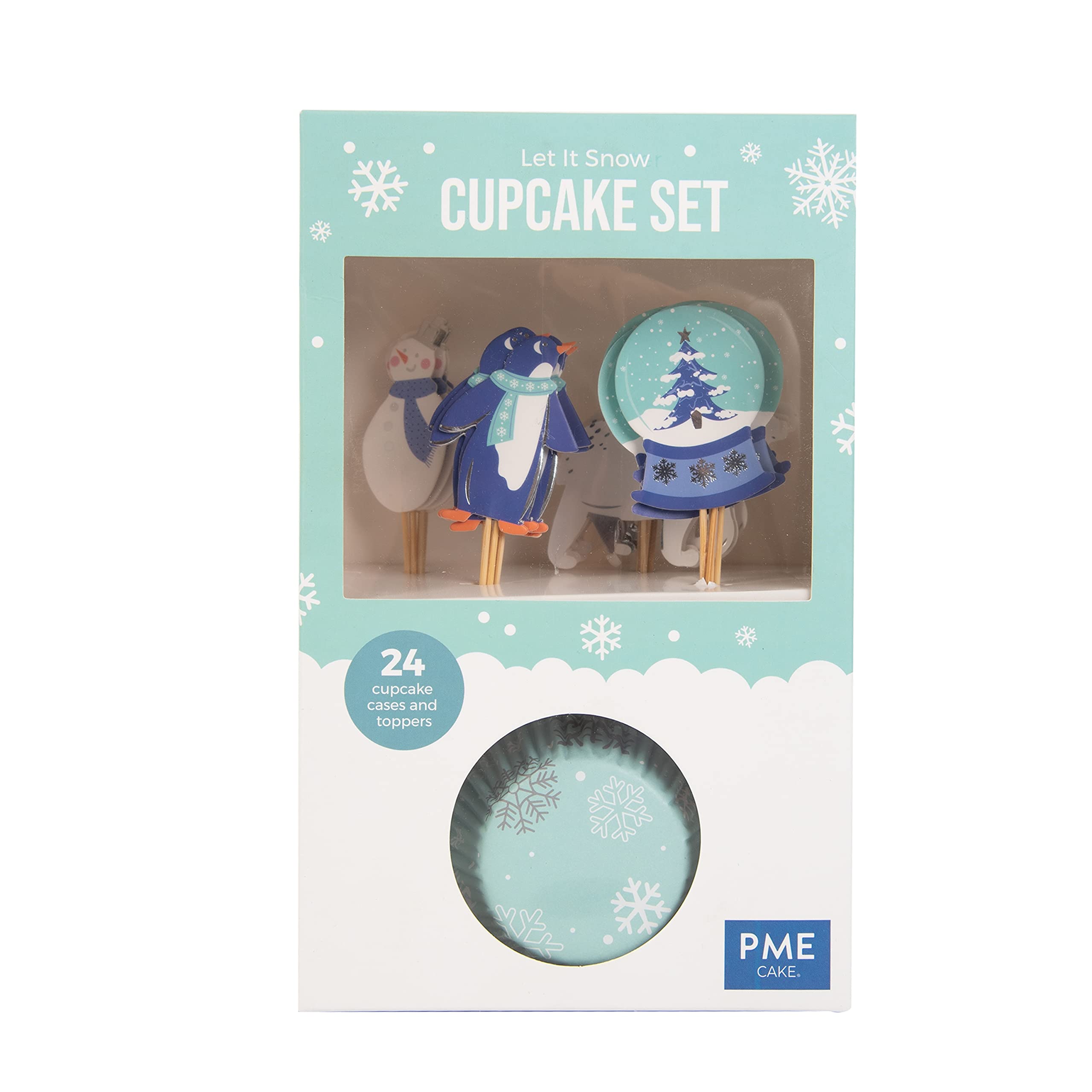 PME Cupcake Set - Let it Snow Christmas, Set of 24