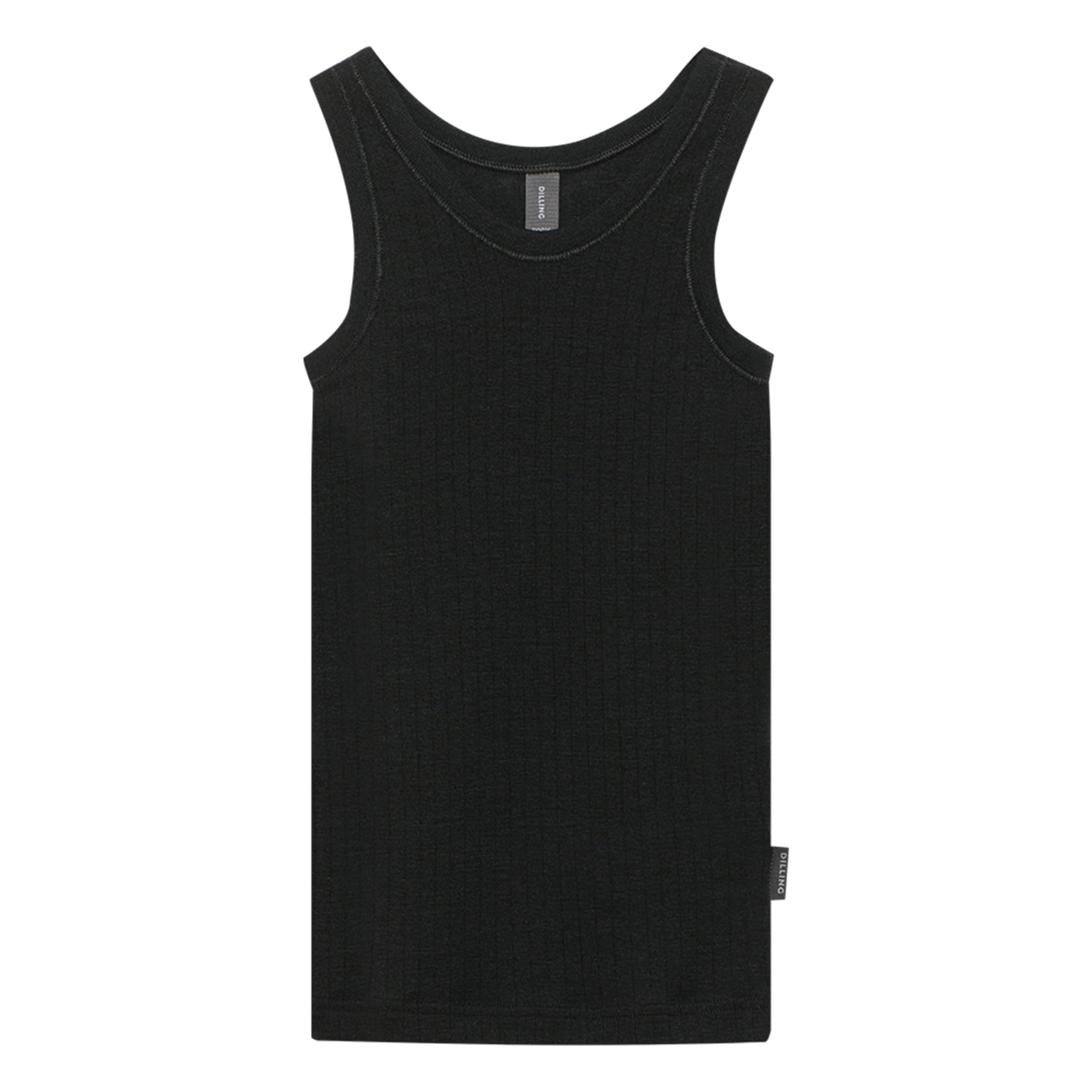 DILLING Children's Merino Wool Tank top - Black 11-12Y