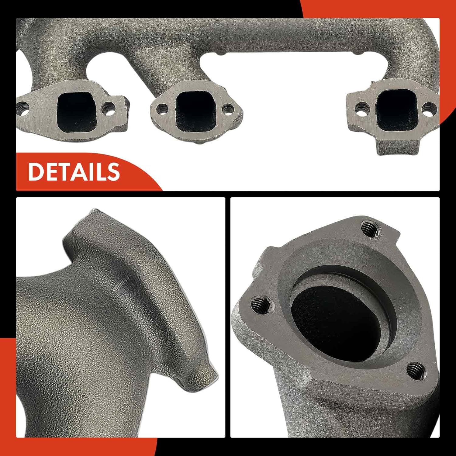 A-Premium Right Side Exhaust Manifold Kit W/Gasket, Flange Gasket, Studs, Nuts & Springs [4.3L] Compatible with Chevrolet Blazer, Astro, S10 & Oldsmobile Bravada & GMC Jimmy, Safari, Sonoma