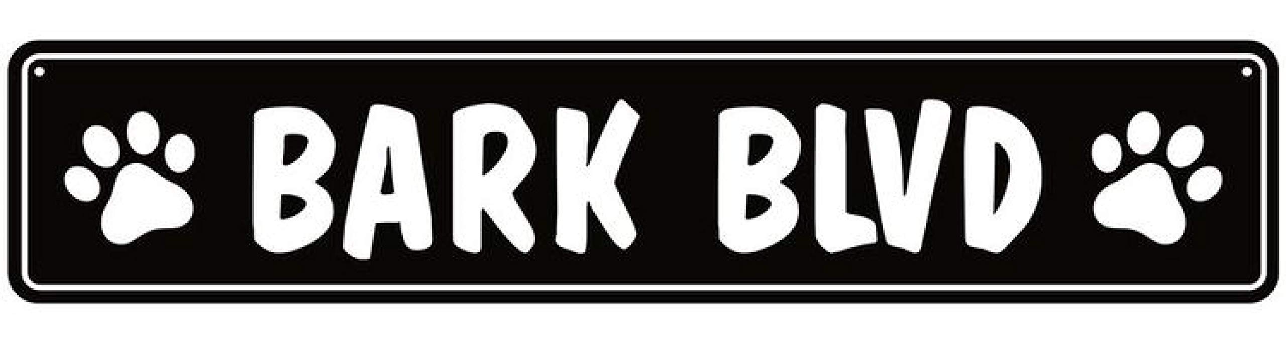 Signs 4 Fun Decorative Street Sign | Bark BLVD | 24” x 5” | Embossed Aluminum Sign | Made in the USA | SSBD