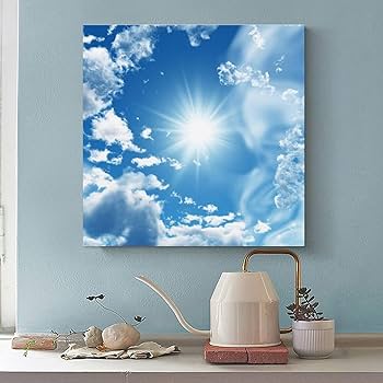 Amazon.co.jp: 絵画 美しい空雲と太陽の光インテリア 絵画 異世界