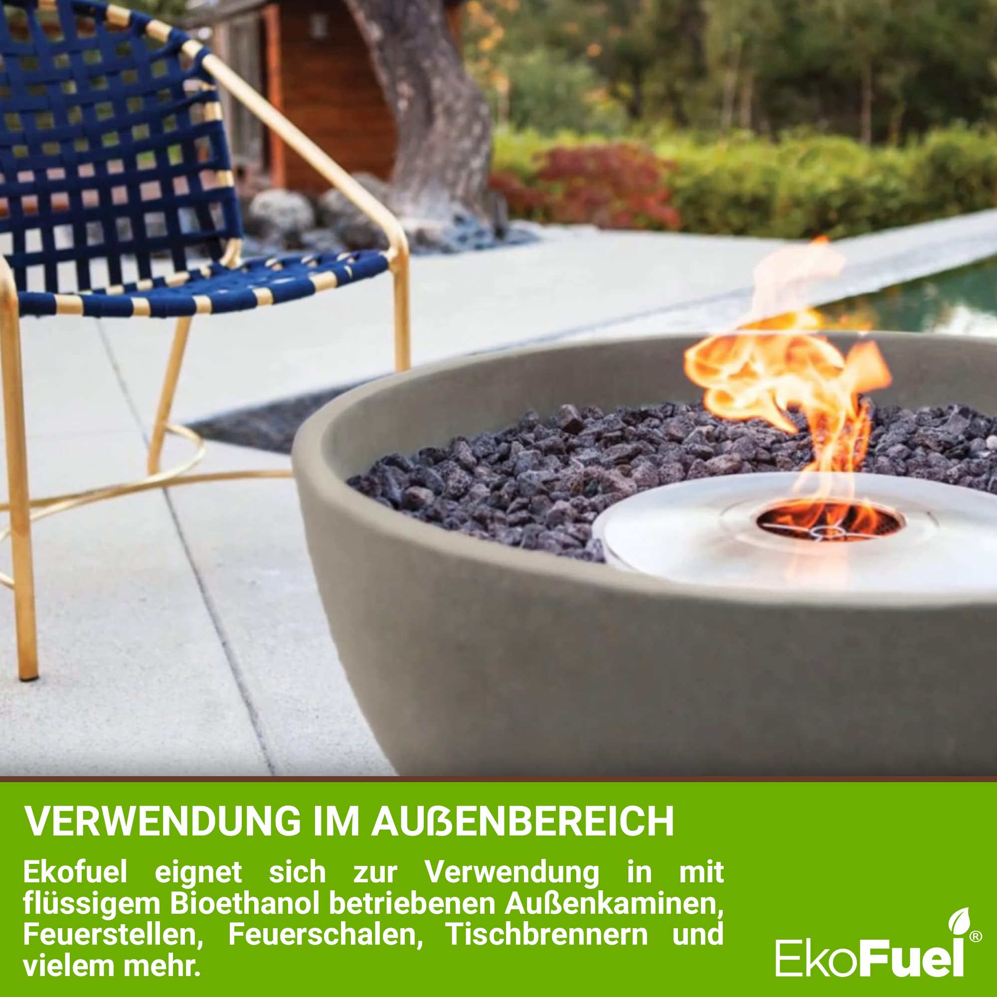 EKOFUEL (4 Liter) Premium BioEthanol 96,6% – Bio Ethanol Brennstoff für Ethanol Kamin, Tischkamin, Kamin Wand, Standkamin | Indoor & Outdoor Bio Ethanol | Bioethanol Kamin | Bio Alkohol
