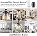 QIACHIP Universal Ceiling Fan and Lights Wireless Remote Control Kit 3-in-1 Ceiling Fan Light 4 Timing & 3 Speed Wireless Remote Control and Receiver Kits for Ceiling Fan Lamp