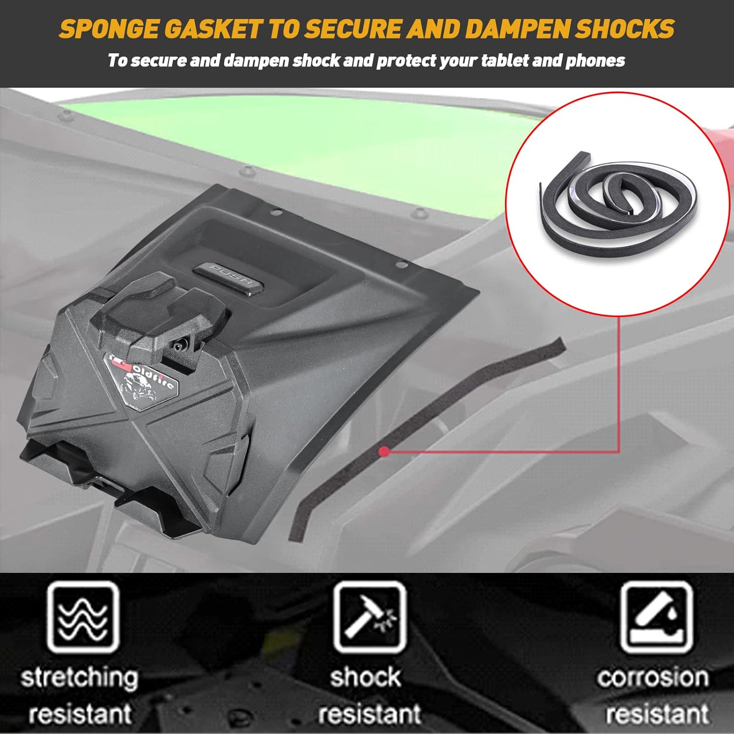 Electronic Device Tablet Phone Holder Adjustable Storage Box Compatible with 2020-2025 Kawasaki Teryx KRX 1000 Accessories