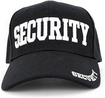 First Class Security Cap with ID On Front, Peak and Back