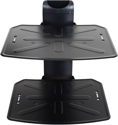 VideoSecu 2 estante DVD DVR VCR soporte de pared componente estante para reproductor de DVD DDS receptor vídeo audio cable caja MDVD04B WP6