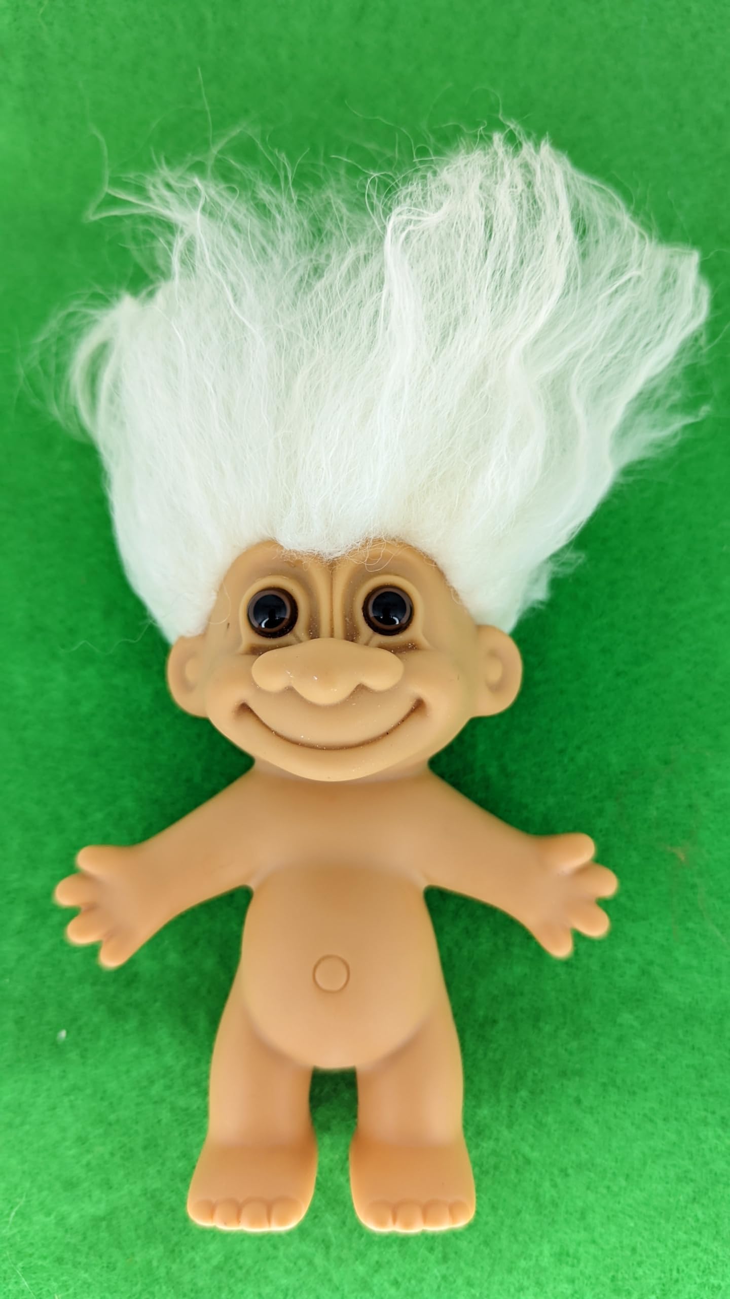 Troll Doll White Hair Vintage Retro 5 inches OOAK Custom