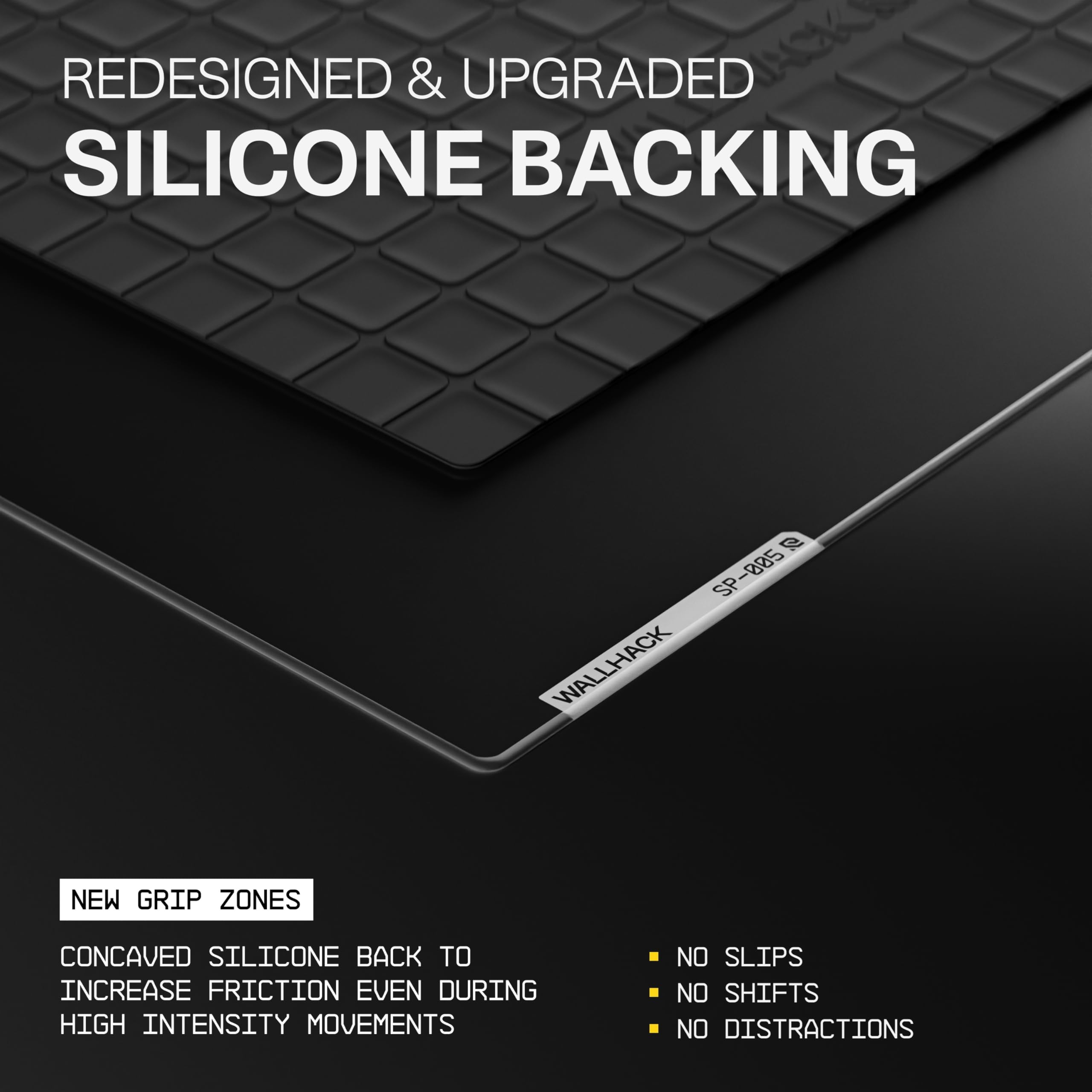 Wallhack x Hatsune Miku Glass Gaming Mouse Pad – Collaboration Edition SP-004 | Summer Miku Design | Professional Speed ​​Surface (Tempered Glass) | Large Size 49 x 43cm: SP-005 - 5th Gen Black