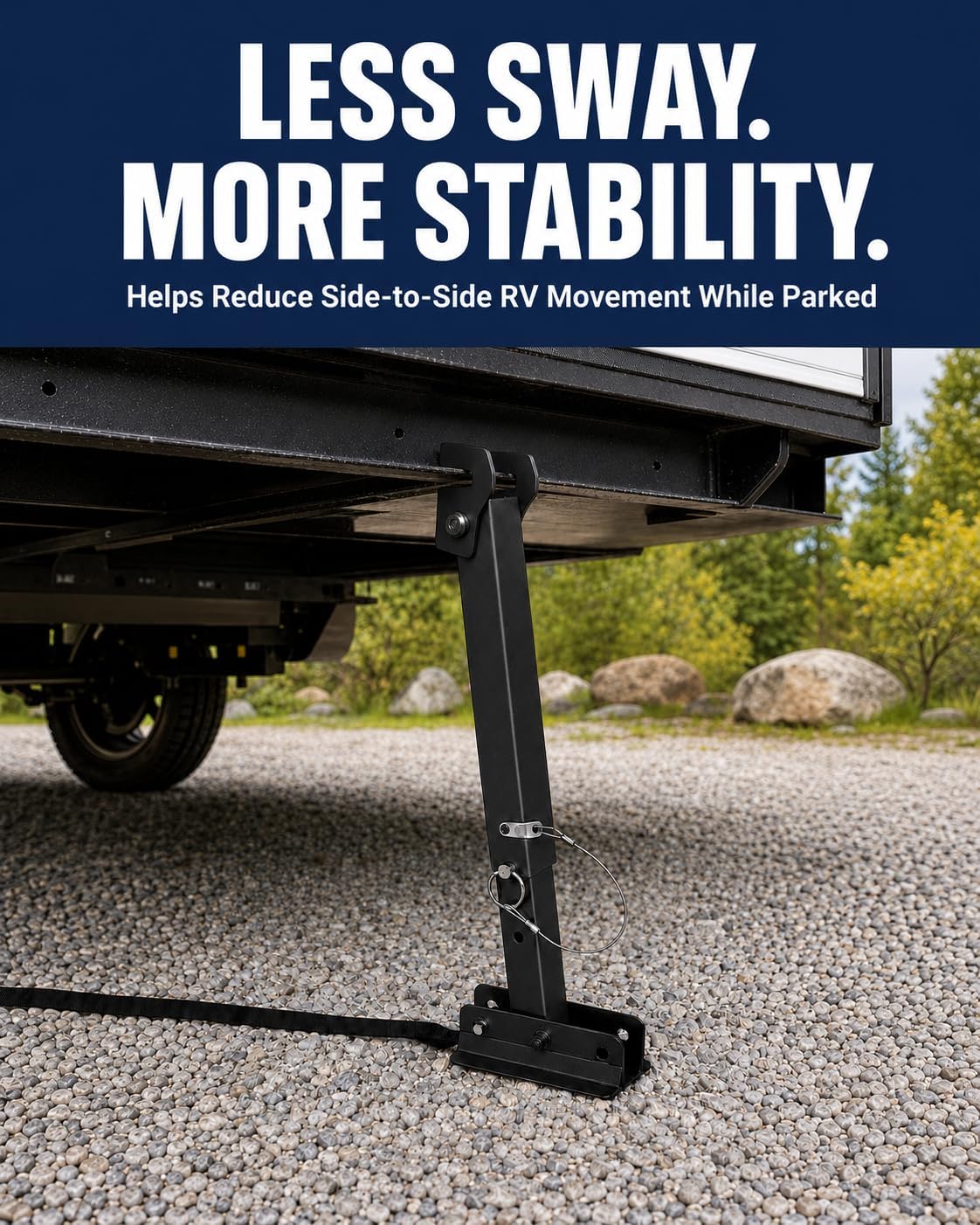 Heavy Duty RV I-Beam Mount Stabilizer Kit, Adjustable 17-35 in for Trailers