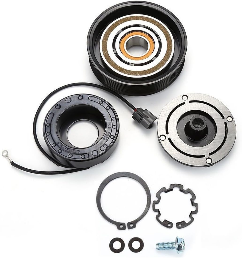 A/C AC Compressor Clutch Repair Kit - Front Plate Pulley Coil Bearing replacement for Honda Accord 2.4L L4 2003 2004 2005 2006 2007
