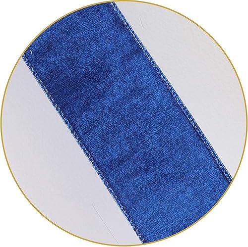 Miniatura 3 de Cinta de terciopelo de Navidad de 2.5 pulgadas x 10 yardas, cinta con alambre de 2.5 pulgadas de ancho para decoración de manualidades de Navidad,