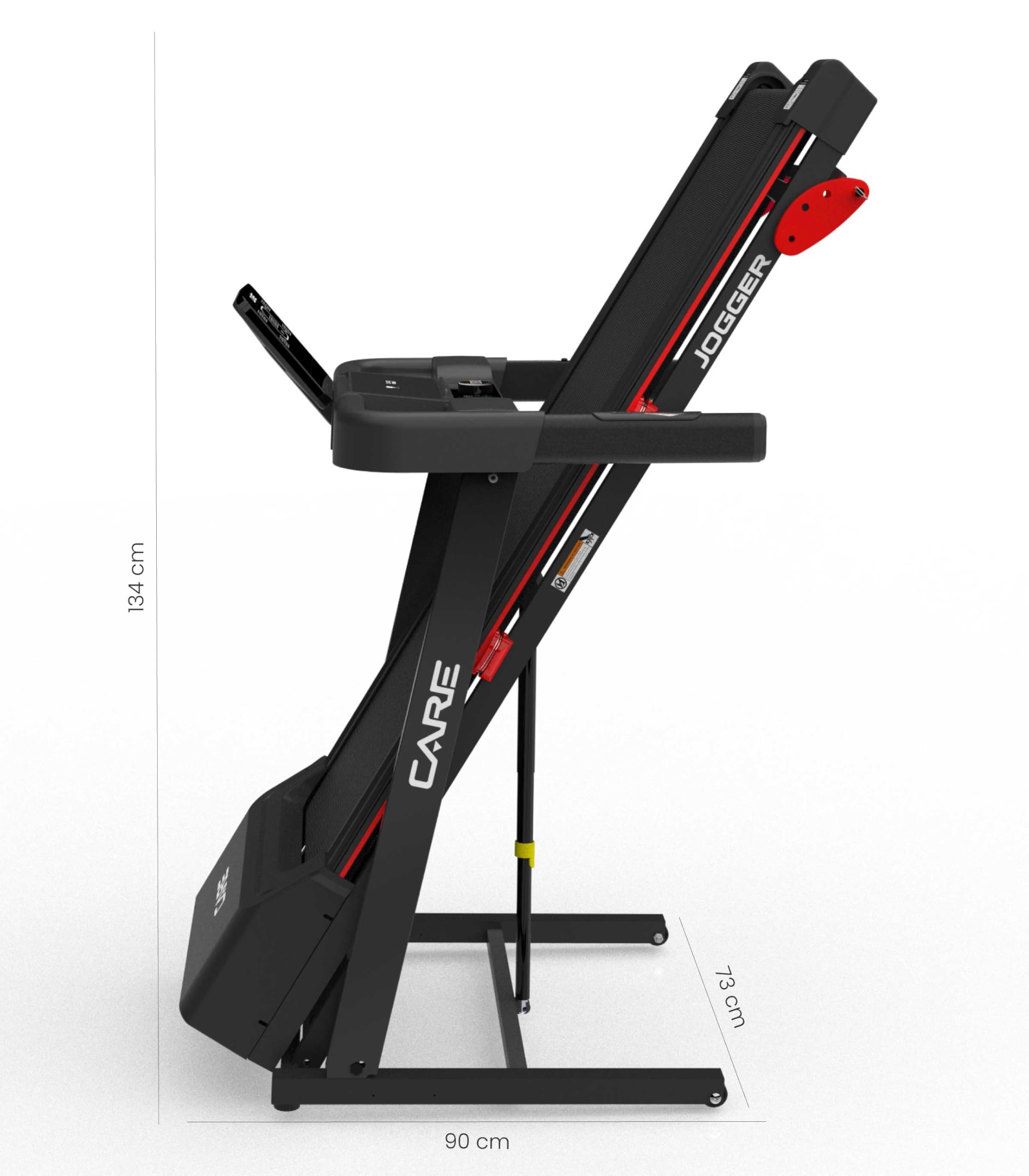 Care Fitness - Tapis de Course Connecté - 16 KM/H - Care - Jogger - KinoMap - 28 Programmes Intégrés - Écran - Moteur Silencieux 1.5/2.5 CV - Inclinaison Manuelle - 3 Positions