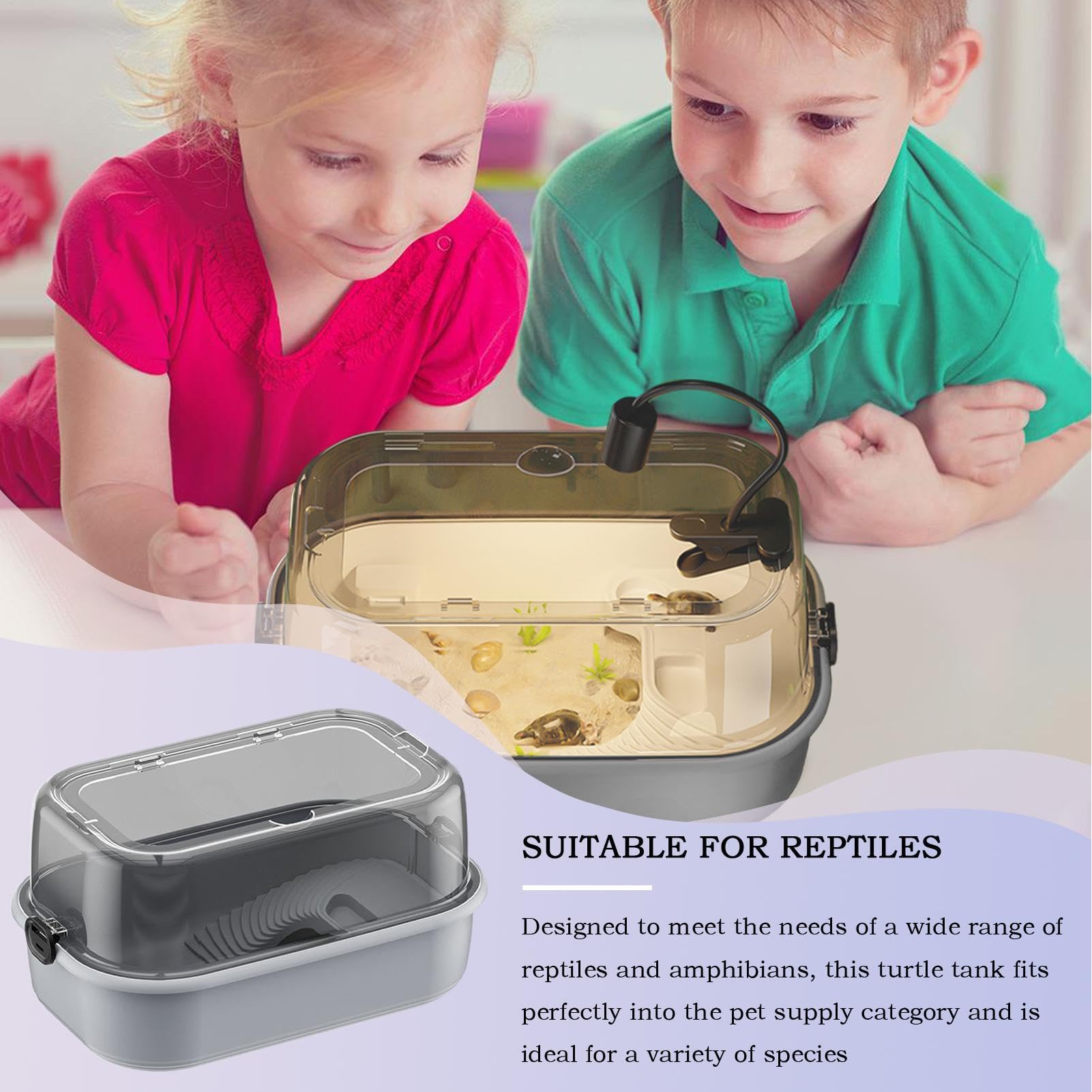Turtle Terrarium Kit, kleines Schildkröten -Tank -Kit Turtle Aquarium -Kit