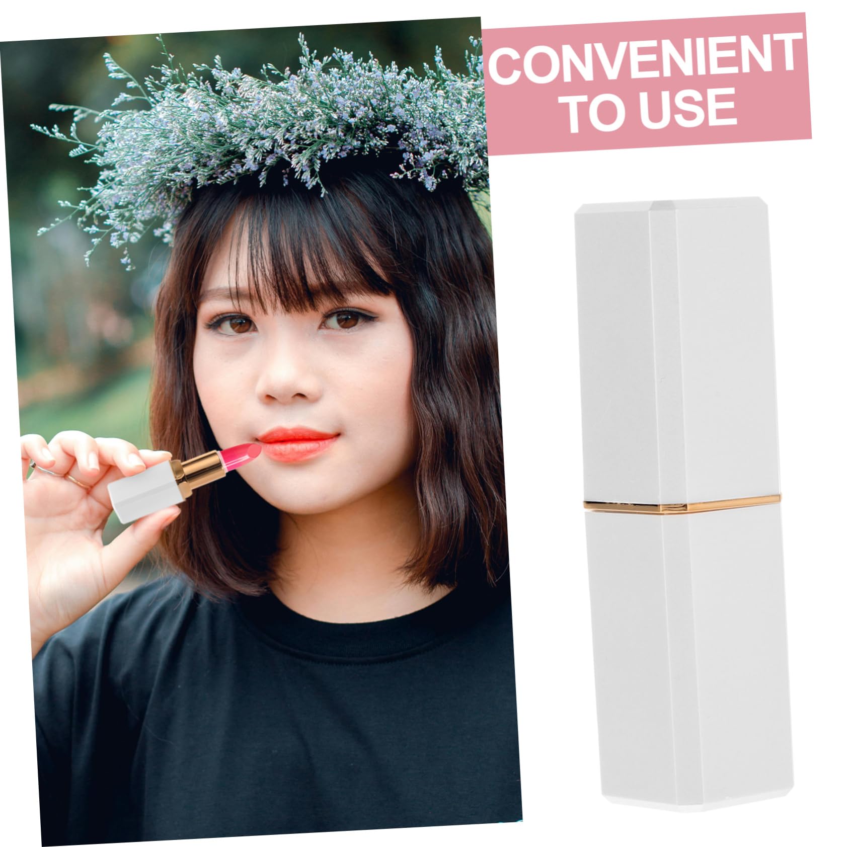 5 juegos de bálsamo labial rellenable DIY Lip Gloss Contenedor para tubos vacíos de brillo de labios para el cuidado de los labios y maquillaje para viajes y aplicaciones, 10 unidades x 5