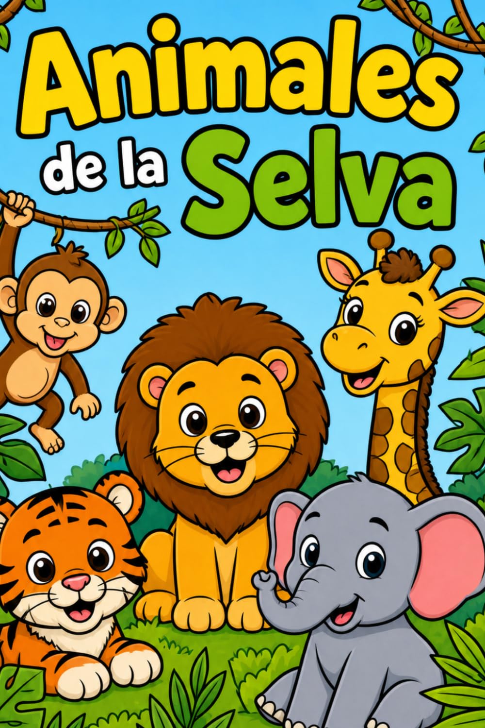 Animales de la Selva! — Libro de colorear para niños de 3 a 6 años